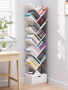 IKEA宜家儿童简易书架落地置物架一体靠墙家用书柜立架桌面小书架