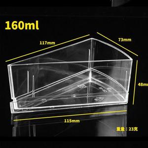 三角形千层慕斯i盒8-9寸切件拼盘木糠杯透明甜品烘焙蛋糕包装盒