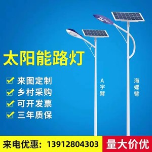 太阳能路灯6米10米大功率led市政工程灯具新农村户外庭院道路照明