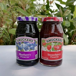 美国进口Smuckers Preserves Jam斯味可草莓蓝梅果酱340g