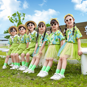 六一儿童表演服装小学生啦啦队演出服蓬蓬裙舞蹈服幼儿园毕业服装