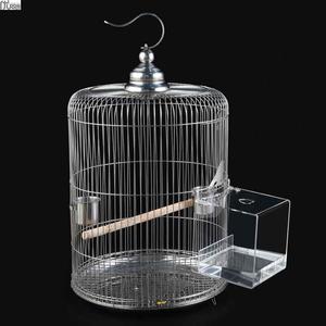 不锈钢鸟笼专用洗澡盒大号鸟用洗澡盆圆笼方笼亚克力鹦鹉用品用具