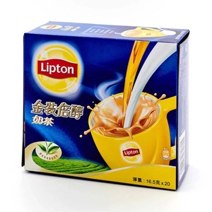香港代购 港版Lipton立顿金装倍醇奶茶即冲奶茶盒装16.5g×20小包