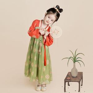 女童汉服超仙古装儿童中国风古风小女孩连衣裙敦煌2024新款夏小孩