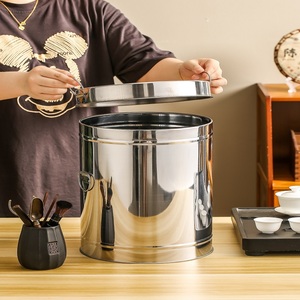 加厚不锈钢装米桶面粉桶茶叶桶大号铁桶防虫储粮密封罐专用大容量