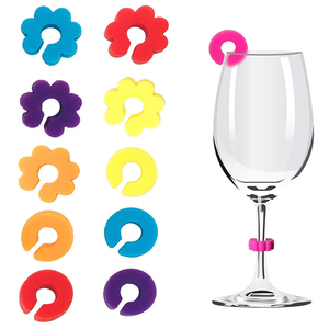 玻璃杯子区分标记贴牌食品级硅胶红酒杯聚会标识签防拿混识别神器