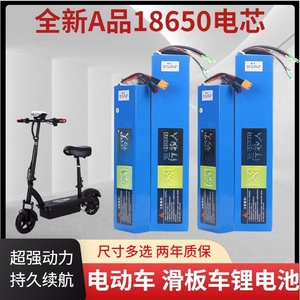 滑板电动车电瓶超长续航锂电池36V10.4A锂电池24V48V60V伏大容量