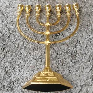 欧式合金7头金灯台客厅卧室烛台摆件七头蜡烛台以色列特色工艺品