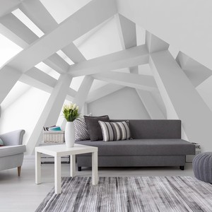 北欧空间延伸风格壁纸3D简约现代几何图案壁画沙发电视背景墙墙纸