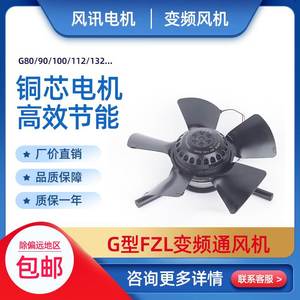 变频调速电机轴流通风机G100G112G250AG160A电机散热风扇不带外壳