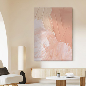 现代抽象客厅装饰画奶油风手绘油画玄关沙发背景墙落地厚肌理挂画