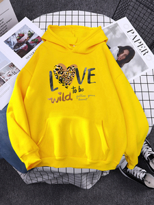 Wild Love To Be Follow Your Heart Womens Hoodies Autumn Pock