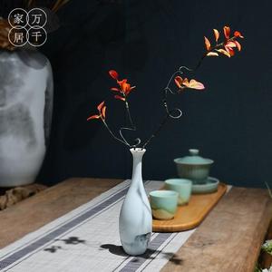新中式景德镇手工陶瓷小花瓶摆件家居茶室茶桌玄关餐桌禅意装饰品