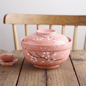 日式创意手绘陶瓷餐具盖碗家用泡面碗保温汤菜碗带盖子大号便当盒