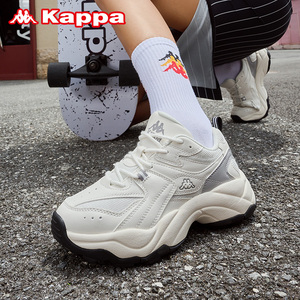 Kappa卡帕女鞋老爹鞋2024新款夏季休闲鞋厚底轻便跑步复古运动鞋