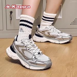 Kappa卡帕女鞋新款复古老爹鞋增高2024夏季时尚休闲厚底运动鞋子