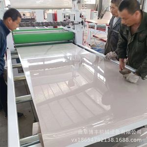 高分子膜铝板剪板贴纸机 pur热熔胶自动平贴机 五合板大板贴面机