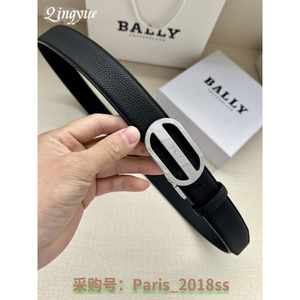 海外代购BALLY/巴利23新款男士金属扣饰双面皮带商务百搭休闲腰带