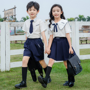 幼儿园园服夏装六一大合唱演出服学院风班服朗诵表演服毕业照服装