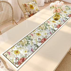 美式高级感桌旗长条餐桌垫盖布防水防油桌面保护台布防烫茶几桌布
