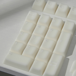 汉白玉pad数字区增补键22键机械键盘键帽乳白PBT二色成型原厂高度