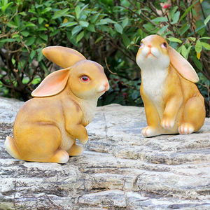 悦吉祥仿真小兔子摆件庭院装饰品户外园林景观小品玻璃钢工艺品雕