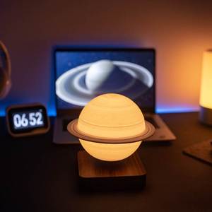 磁悬浮土星3色LED灯星球氛围灯桌面摆件情侣生日礼物可旋转