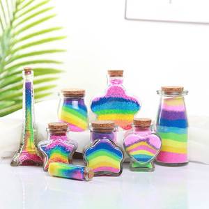 沙画瓶子儿童彩虹瓶彩沙流沙瓶木塞漂流瓶制作可爱厂家