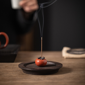 杮杮如意小杮子茶宠摆件线香插创意小香炉檀沉香茶桌家用香器香道