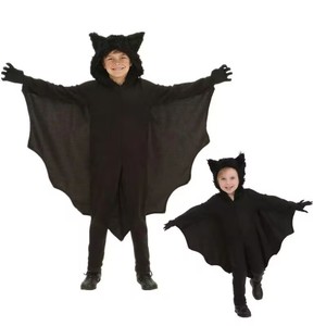 万圣节儿童服装斗篷吸血蝙蝠披风女巫骷髅化妆派对cosplay演出服