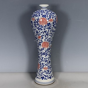 古董古玩瓷器用品收藏老货真品青花釉里红梅瓶