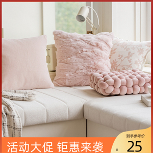 轻法式花朵沙发抱枕套ins风北欧客厅粉色少女心靠枕床头靠垫床上