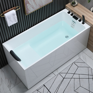 德国唯宝日式小浴缸家用小户型深泡亚克力独立式坐式超迷你浴盆1.