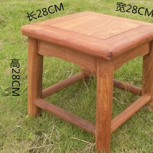 不上漆红檀木小方凳实木换鞋小板凳免漆原木矮凳子红木茶几凳特价
