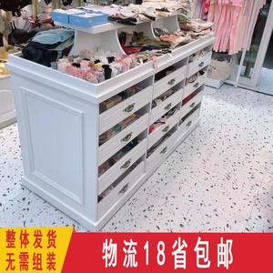 木制烤漆内衣店展示柜内裤柜台双面中岛货架裤子展柜产品陈列柜子