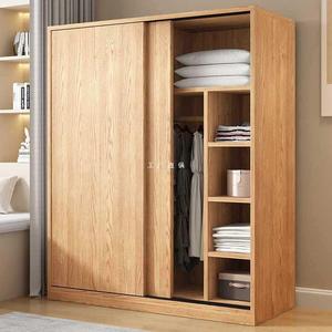 经济型衣柜家用卧室出租房现代简约实木简易组装小户型储藏大柜子