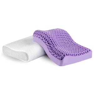 TPE格子无压枕成人护颈椎枕胶乳凝胶胶枕蜂窝回弹枕可水洗TPE枕头