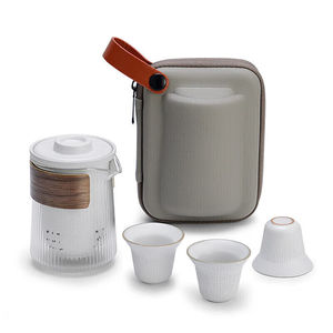 绿珠lvzhu旅行茶具便携功夫茶具套装快客杯玻璃茶壶陶瓷茶杯旅游