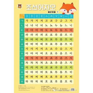 幼儿启蒙挂图幼儿朝鲜语字母表挂图(两张一套)朝鲜语/韩语.