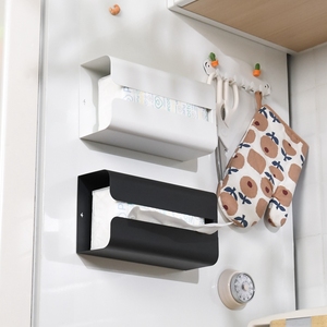 磁吸厨房用纸挂架创意冰箱专用纸巾架免打孔磁铁纸巾盒家用抽纸架