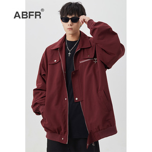 ABFR美式高街短款工装夹克男款春秋季vintage欧美设计感复古外套