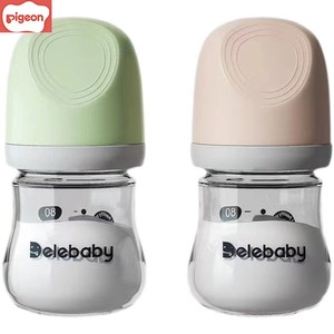 贝亲新生婴儿玻璃奶瓶0-6个月宝宝喝奶喝水防胀气防呛硅胶母乳带