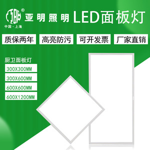 德国进口品质led平板灯面板灯600*600超薄明装铝扣板厨卫嵌入式集