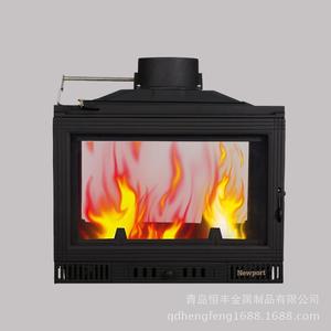 纽波特壁炉真火双面壁炉真火燃木壁炉内嵌式双面铸铁壁炉嵌入式