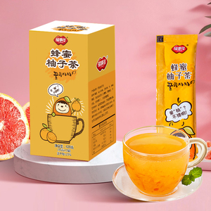 福事多蜂蜜柚子柠檬茶小袋装840g便携水果茶冲水喝的饮品冲饮冲泡