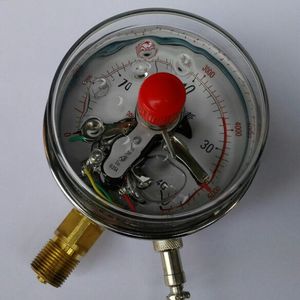 40mpa 24V 耐震电接点压力表 磁敏电接点压力表 磁簧电接点压力表