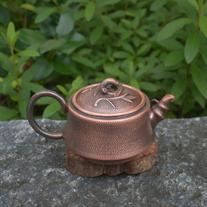 纯铜壶小容量烧水壶泡茶壶纯手工紫铜老铜壶功夫茶具茶壶中式家用