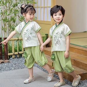 儿童汉服夏季2024新款唐装男女童表演服中国风风古装小朋友合唱服
