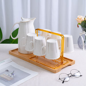 陶瓷冷水壶花茶壶水杯杯具套装耐高温欧式创意凉水壶