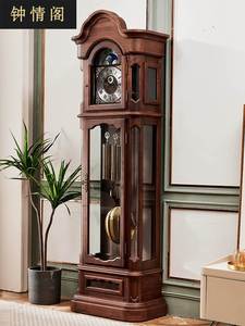 德国赫姆勒欧式机械落地钟客厅别墅立式座钟中式复古美式摆钟古典